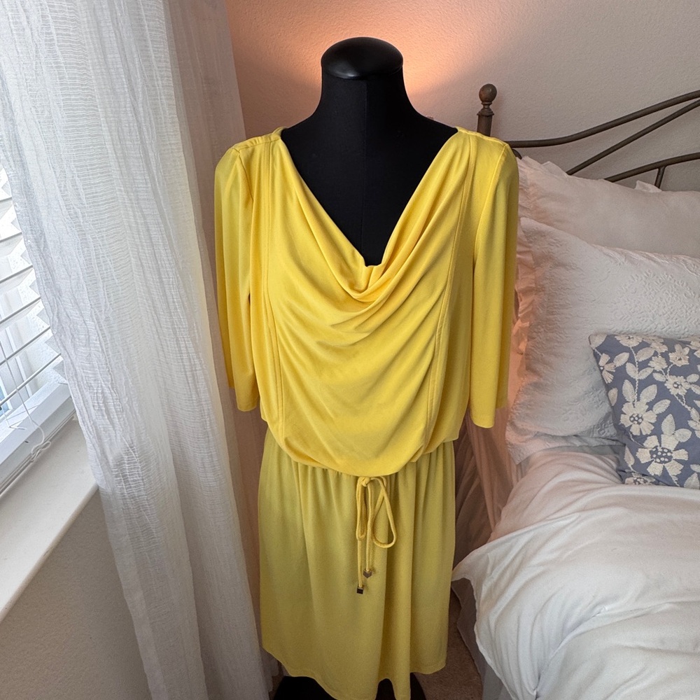 Soho Apparel Yellow Midi Dress